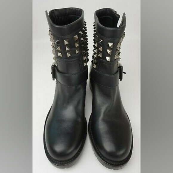 Valentino Garavani Rockstud Ankle Moto Boots - 38 - Fits US 7.5 - NWOT - Picture 3 of 16